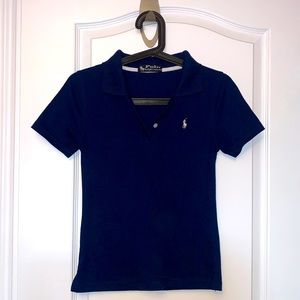 RALPH LAUREN POLO T-shirt | Navy blue | Women’s XS